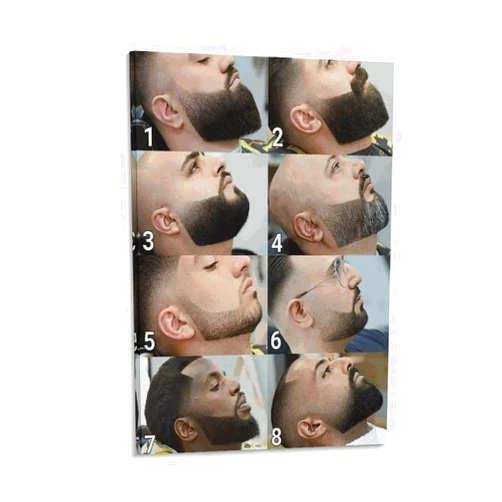 GERRIT Barber Shop Poster Men's Haircut Various Hairstyles Beauty Salon Poster Canvas Wall Art Poster For RCanvas Painting Wall Art Poster for Bedroom Living Room Decor 12x18inch(30x45cm) Frame-style
