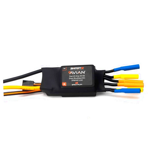 Spektrum Avian Dual 40 Amp Brushless Smart ESC, 3S - 6S, SPMXAE1240