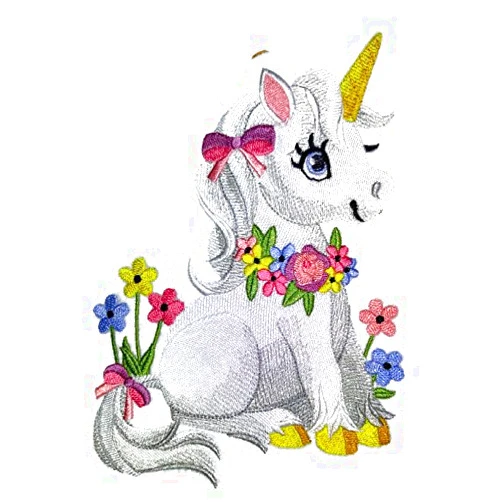 BeyondVision Custom Legendary Mythical Unique [Soft and Sweet Unicorn] Embroidery Iron On/Sew Patch [7.8