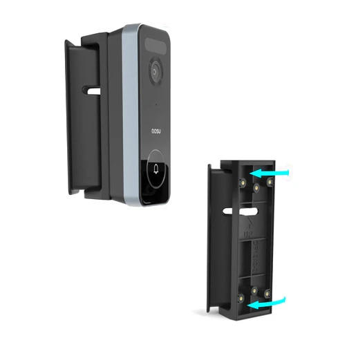 Koroao 0 to 90 Degree Left and Right Adjustable Angle Mount Compatible with AOSU Video Doorbell Pro (V8P1AX11)/SE (V8E2CA11) and AOSU Video Doorbell Ultra(V8S1AX11) Camera (Black)