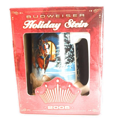 Budweiser 2005 Budweiser Clydesdale Collectible Holiday Beer Stein