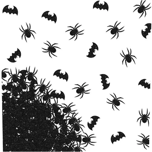 MINUET MINUTE Halloween Confetti, Black Spider Confetti, Bat Paper Confetti for Halloween, Bat Cut Out, Halloween Themed Baby Shower Party Table Decoration
