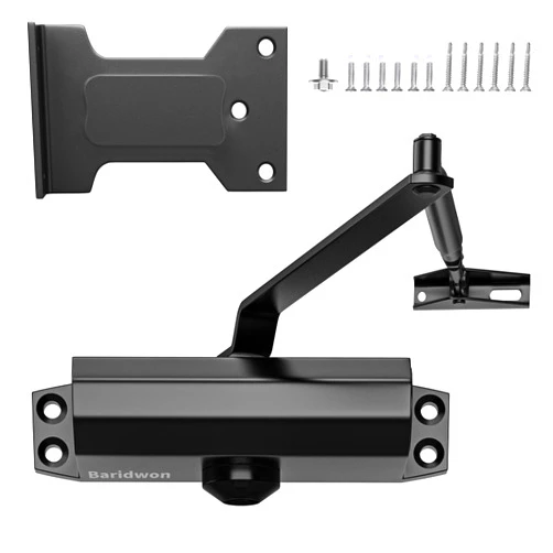 Baridwon Automatic Door Closer for Home or Commercial, Heavy Duty Door Slower Closer No Slam, Hydraulic Door Soft Closer with Hold Open, Self Closing Mechanism for Ensure Smooth and Secure,Small
