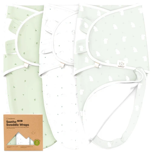 KeaBabies Baby Swaddle Sleep Sacks with Zipper - 3-Pack Newborn Swaddle Sack, Baby Swaddles Sleep Sack 0-3 Months, Wearable Blanket Baby, Baby Swaddle Blanket Wrap, Swaddle Sack, Easy Change Swaddle (Bunnies)