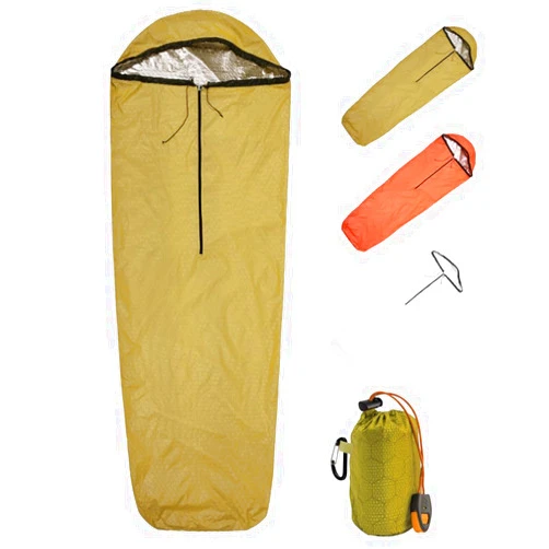 Upneargo Emergency Sleeping Bag Thermal Bivvy, Lightweight Survival Sleeping Bags Thermal Bivy Sack Portable, Compact, Waterproof, Reusable for Camping, Hiking, Outdoor, Activities