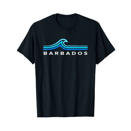 Vintage Barbados Vacation Souvenirs Barbados Souvenir Waves Vintage Mens Womens Girls Boys T-Shirt