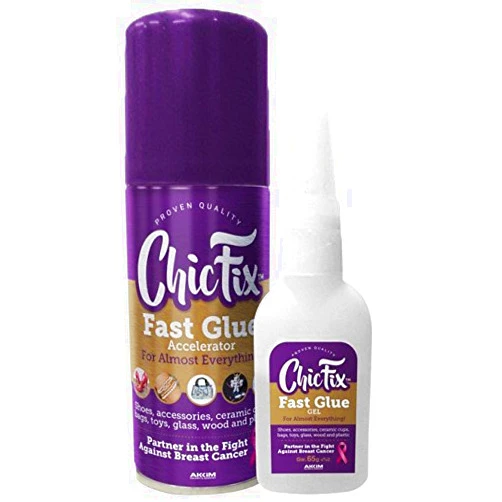 CHICFIX Fast Adhesive CA Super Glue (1.76 oz.) with Activator (6.76 fl oz.)
