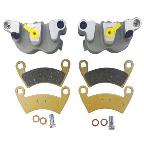 M MATI Front Left Right Brake Caliper Set with Pads without Mounting Bracket for Polaris Ranger 4X4 500 EFI 570 4X4 700/800 900 902D 1000 HST RZR 4 800 900 1000 XP/XP 4/S4 RS1 GEM GENERAL 1000 Pro XD