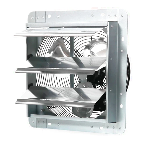 KEN BROWN JPOWER 12 Inch Exhaust Fan Wall Mounted,Automatic Aluminum Shutter,Vent Fan High Speed 1800CFM For Garages And Shops,Greenhouse,Attic Ventilation,Upgraded Version