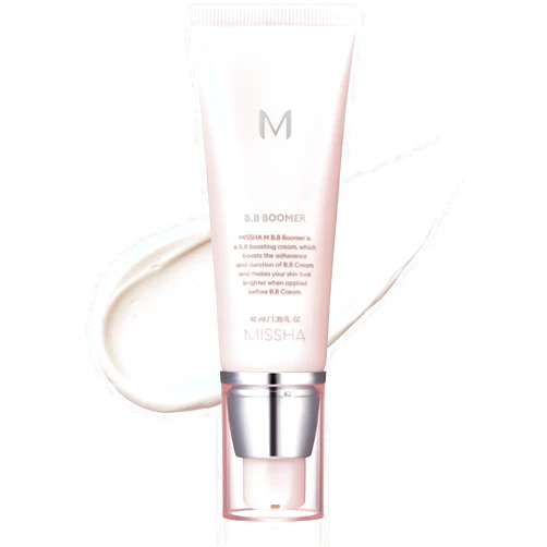 MISSHA M BB Boomer Primer for Face I Creamy-Soft, Illuminating Makeup Primer for Dewy Finish, Hydrating Radiant Cream, Moisturizing Makeup Base, Glass Skin, 1.35 Fl oz/40ml
