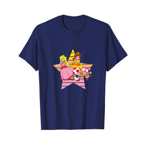 Nintendo Super Mario Bros Princess Peach & Daisy Fun Toads Vintage T-Shirt