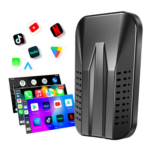 LERANDA Wireless CarPlay & Android Auto Adapter, 2024 Upgrade Wireless Carplay Adapter Support Netflix YouTube TikTok Disney+ MirrorLink/TF Card, Magic Box CarPlay for OEM Wired CarPlay Cars