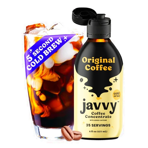 Javvy Coffee Concentrate - Cold Brew Coffee, Perfect for Instant Iced Coffee, Cold Brewed Coffee and Hot Coffee, 35 Servings - Original