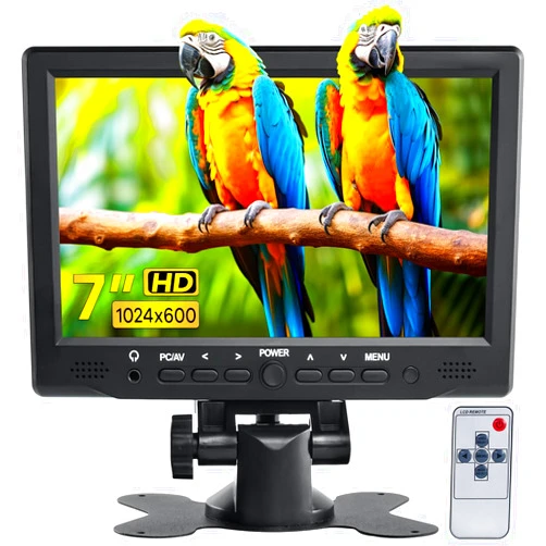 Hosyond 7 inch Small Monitor TFT LCD Display 1024X600 HDMI Mini Portable Screen for PC/TV/Camera/Gaming/Raspberry PI