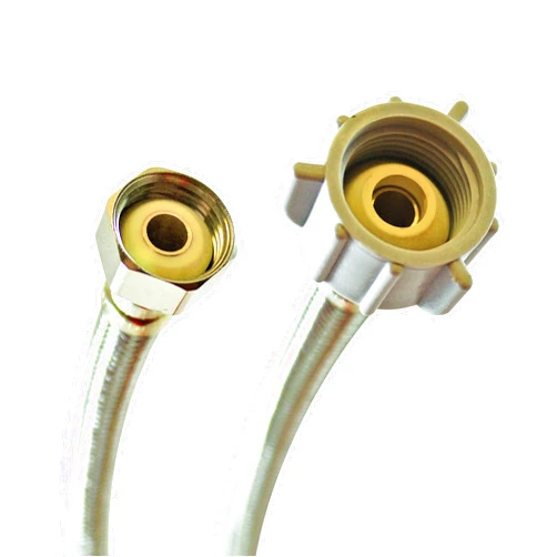 Fluidmaster B4T16 Toilet Connector, Braided Stainless Steel - 1/2 F.I.P. Thread x 7/8 Female Ballcock Thread, 16-Inch Length