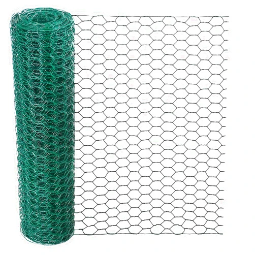 ARIFLOR Chicken Wire for Floral Arrangement - 0.6 Inch Hexagonal Green Floral Chicken Wire Mesh PVC Coated Chicken Wire Fence Netting for Crafts and Garden - 19 Gauge, 15.7 x 157 inches, DGP157