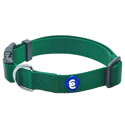 Blueberry Pet Essentials Matching Medium Dog Collar | Adjustable Classic Solid Color Nylon Dog Collars for Medium Dogs | Verdant Green Dog Collar for Medium Dogs
