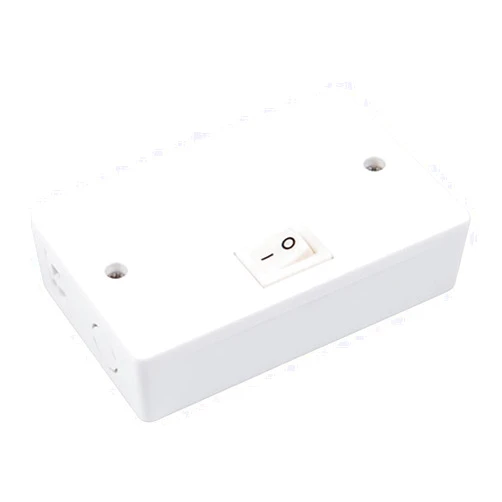 WAC Lighting, Hardwired Box with On/Off Switch for Line Voltage Puck Light in White