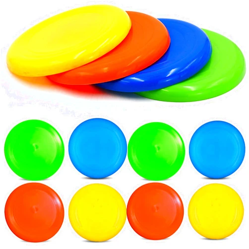 Anzmtosn 8 Inch Sport Flying Disc, Beach Sand Sport Ring Toys, Large Beach Flying Ring Toy Sets Kit for Pool Playground Toy Gift Set Bundle for Kids Boys Girls Outdoor Garden Backyard Pack- 8 Pack