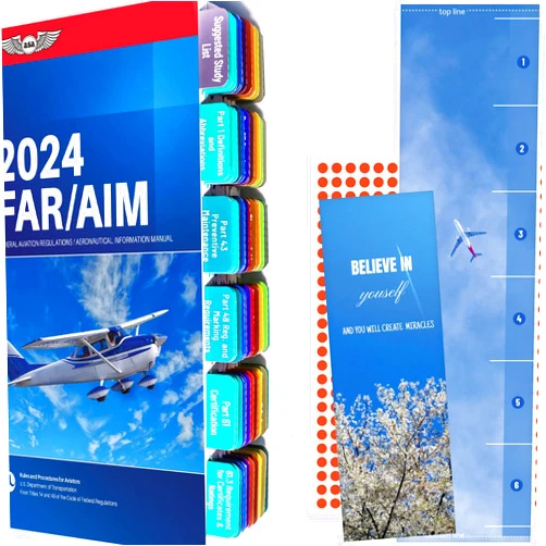 Uthemax FAR AIM 2024 Tabs, FAA for Private Pilot License - VFR, 100 Pcs Color-Coded Tabs in Total with 10 Pcs Blank Index Tabs and 450 Color Dot Stickers (Book Not Included)