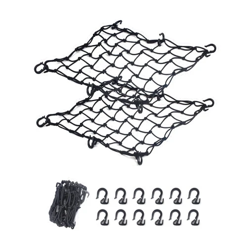 ATDORO 2 Pack Black Cargo Nets, Heavy Duty Latex 17