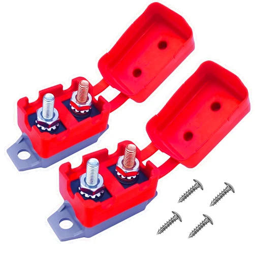 Tiwerlfe 40 Amp Circuit Breaker Waterproof Inline Fuse Inverter for Car ATV Marine Trolling Motors Boat Power Protect 12V-24V, with Screw