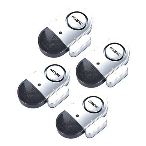 Noopel Door Alarms When Opened, 4 Pack Noopel 120DB Loud Pool Alarms for Doors, Window Alarm Sensors for Kids Safety, Burglar Entry Alert for Home Security