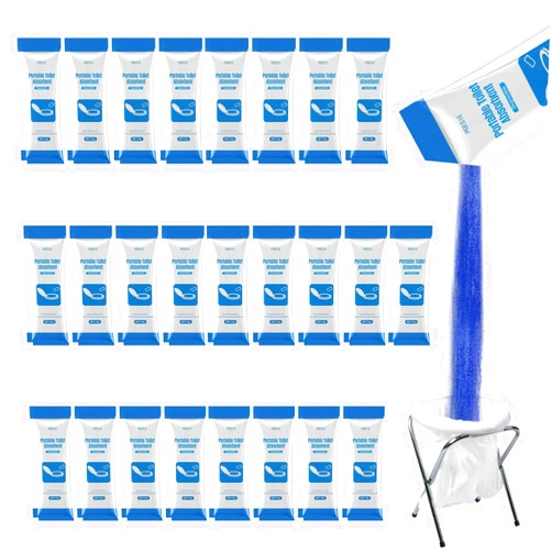 Poesie 25 or 50 Packets 2.2lb Poo Urine Powder for Camping Outdoor Recreation Portable Toilet Absorbent Gel