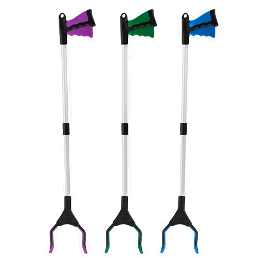 TOPZEA 3 Pack Grabber Reacher Tool for Elderly, 32 Inch Foldable Pick Up Stick Trash Claw Grabber Picker Upper, Long Hand Pickup Tools for Garbage, Mobility Aid Reaching Assist Tool, Garden Gripper