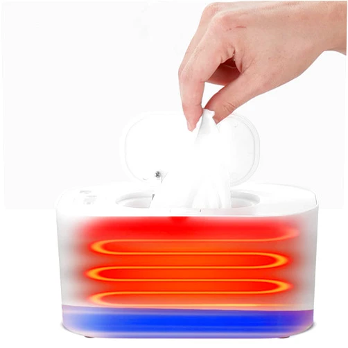 Generic USB Baby Wipe Warmer, 3 Mode 40-60 °C Adjustable Baby Wet Wipes Dispenser, Large Capacity Smart Baby Diaper Wipe Warmer for Kids Car Home Travel Baby Nursery (White)