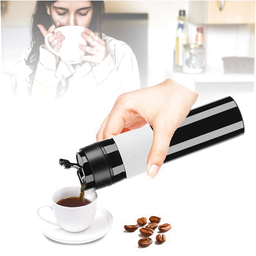 Gavigain 350ml Portable Coffee Press Bottle Tea Coffee Maker Drinking Water Cup for Travel(Back)