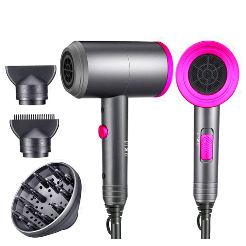 Spriak Ionic Hair Dryer, Professional Hair Blow Dryer Hot/Cold Air, 1800W Powerful AC Motor, Negative Ion Hairdryer Fast Drying, 2 Speed/3 Heating with 2 Nozzles&1 Diffuser, for Women Men Kids Salon Travel