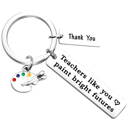 Kilener Art Teacher Keychain Thank You Appreciation Gifts for Art Teachers Birthday Christmas Gifts for painters Women Teachers Like You Paint Bright Futures Keychains for Art Teachers