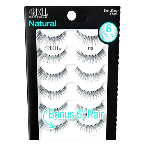 Ardell False Eyelashes, Natural 110, 5 pair + bonus pair Multipack for Eye-Lifting Effect