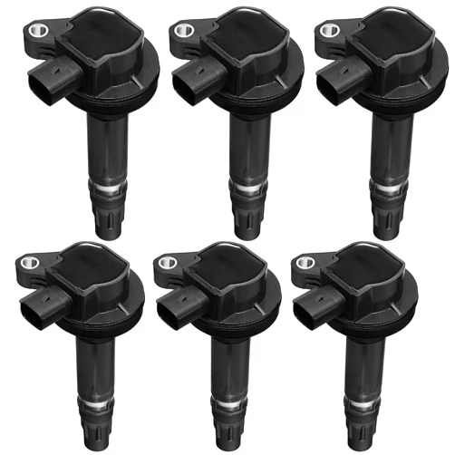 SYKRSS Set of 6 UF553 Ignition Coil Pack Compatible with Edge Taurus Explorer Flex Fusion Mustang F150 Lincoln MKS MKZ MKT MKX Mazda 6 CX-9 Mercury Sable 3.5L 3.7L V6 Replace DG520 UF595 5C1652 UF-553