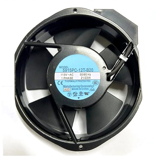 Guang Ding 5915PC-12T-B20 50/60Hz 172x150x38mm 172mm AC115V 21/22W 2-pin axial Cooling Fan