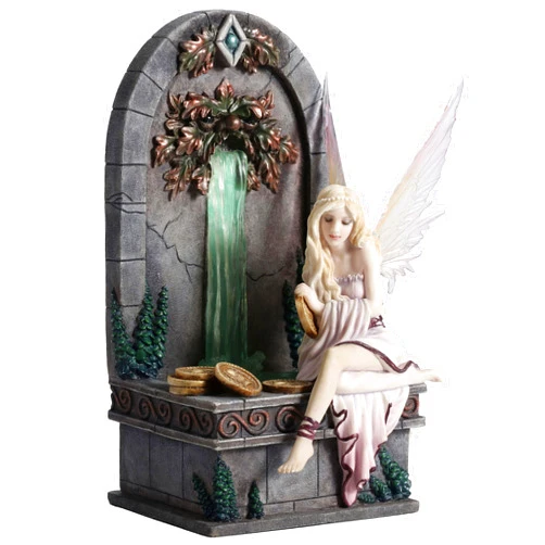 Veronese Design Fairy Wishing Well Selina Fenech LED Fountain Sculpture Home Decoration