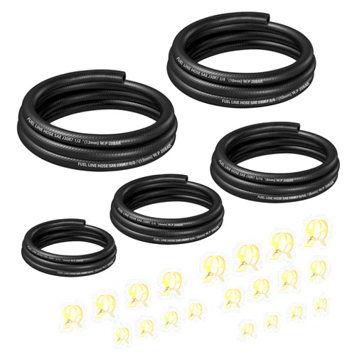 Stacool 5PCS Fuel Line Hose Kit,NBR Fuel Hose Include 3/16