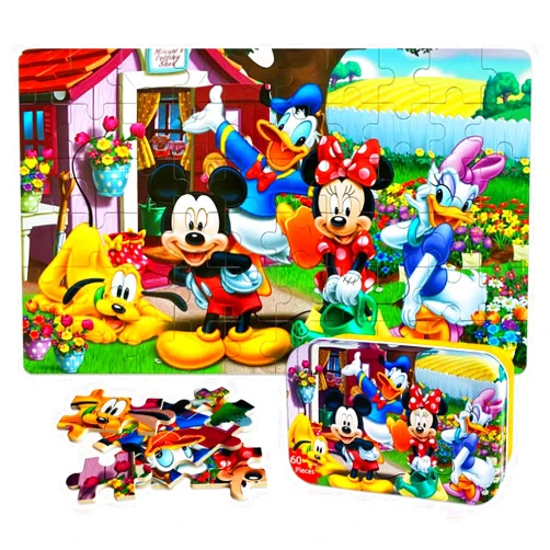 Generic NEILDEN Puzzles for Kids 60 Piece Children Puzzles for Kids Ages 4-6 Jigsaw Puzzles for Kids Learning Educational Puzzles for Girls and Boys (Mickey)