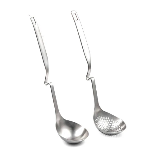 IMEEA Hot Pot Ladle Set Slotted Spoons for Cooking SUS304 Stainless Steel Soup Ladles for Serving, 12-Inch