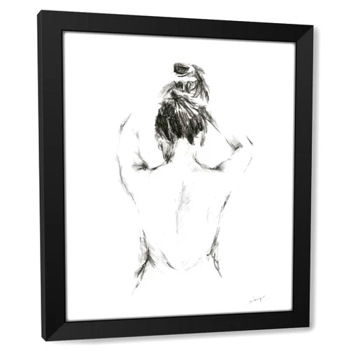 ArtDirect Harper, Ethan 15x18 Black Modern Framed Art Print Titled Back Study I