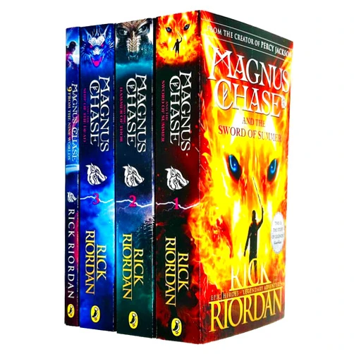 Rick Riordan Magnus Chase and the Gods of Asgard 4 Books Collection Set By Rick Riordan (The Sword of Summer, The Hammer of Thor, The Ship of the Dead & 9 From the Nine Worlds)