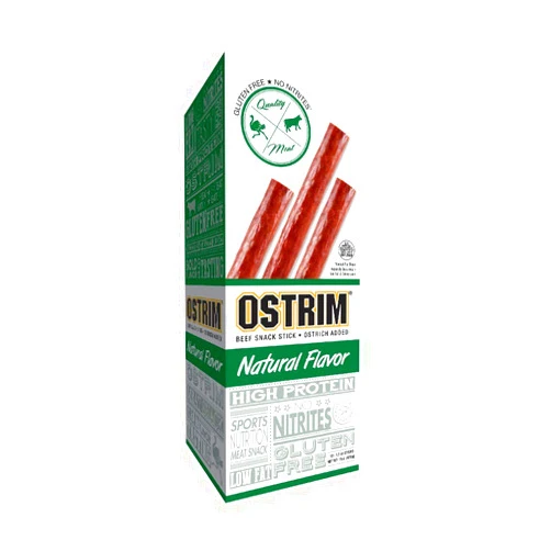 Ostrim Grass-Fed Beef & Ostrich Jerky Snack Sticks-Natural Flavor, 1.5 oz (Pack of 10)