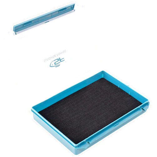 SF Fishing Tackle Box Tray 3600 Slit Foam Case Double Buckle Open Plastic Jig Box Heads Hooks Spinners Spoons Storage Tackle Tray 1Pack