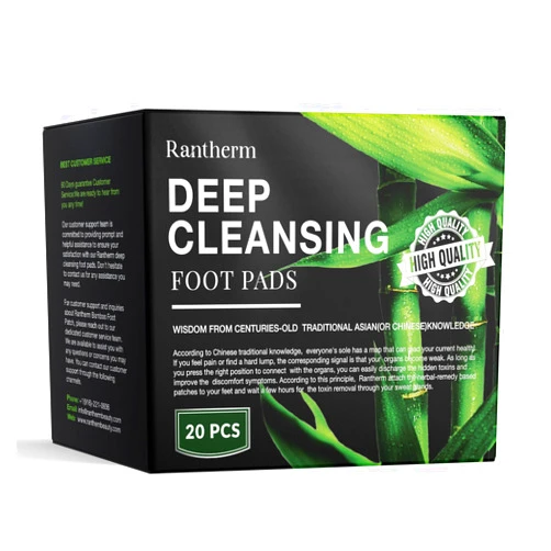 Rantherm Foot Patches Pads for Deep Cleansing: Feet Patches Bamboo Wood Vinegar Ginger Foot Pads for Promoting Sleeping 20 Packs