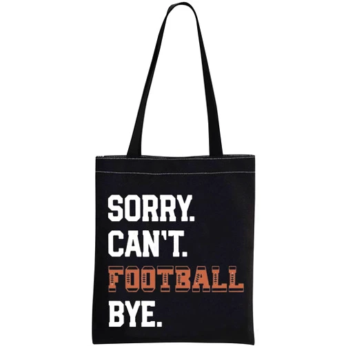 GJTIM Football Player Gift Football Game Fans Gift Sorry Can't Football Bye Funny Football Lover Gift Game Day Gift Tote Bag (Can’t Football Tote)
