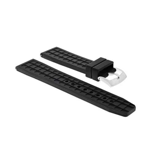 Ewatchparts 22MM RUBBER DIVER WATCH BAND STRAP COMPATIBLE WITH IWC AQUATIMER 2000 TOP GUN WATCH BLACK