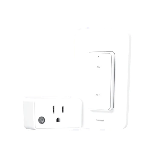 Treewell Remote Control Outlet Wireless Wall Switch, 200ft RF Range Wireless Remote Light Switch, No Wiring, 15A/1875W Electrical Remote Outlet for Indoor Lamps and Household Appliances, ETL Listed