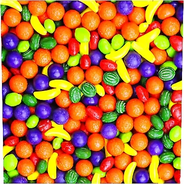 OAK LEAF Nitwitz Bulk Candy - Hard Candy for Kids - 2 Lb Fruit Shape Candy - Party Favor Candy - Colorful Candy for Vending - Assorted Candy for Candy Machine - Vendor Machine Candy Refill