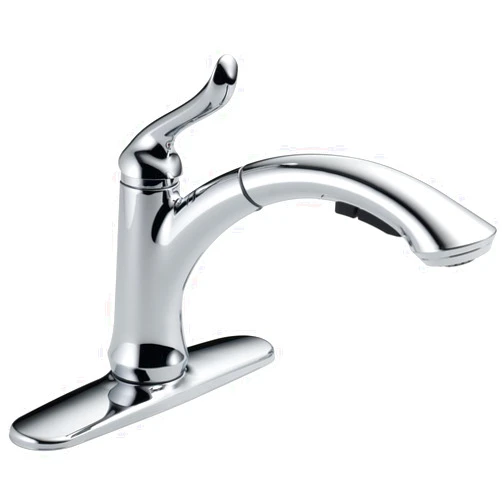 Delta Faucet Linden Single-Handle Kitchen Sink Faucet with Pull Out Sprayer, Chrome 4353-DST, BIG